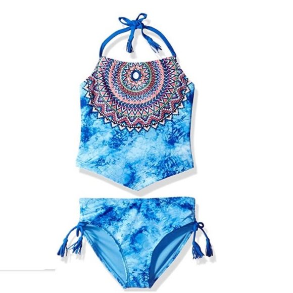 Angel Beach Other - ANGEL BEACH Girls Tankini Swimsuit Blue Tie Dye